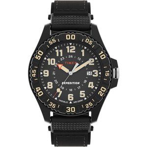Men's Expedition Acadia Rugged 42mm Black Fabric Strap Watch (Model:TW4B263009J)